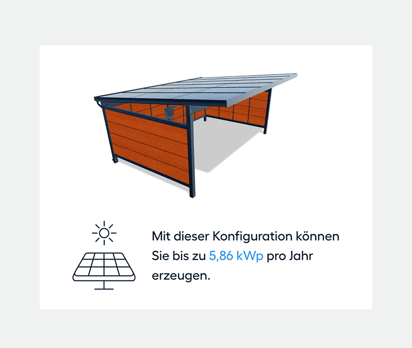 Solarcarport-Konfigurator für Autaq