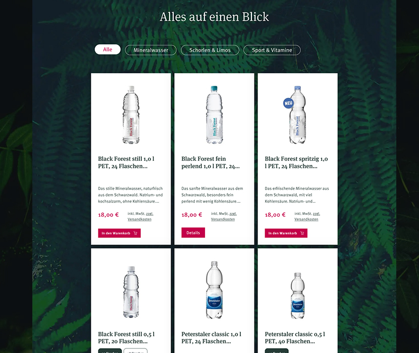 Webshop im Look&Feel des digitalen Markenauftritts