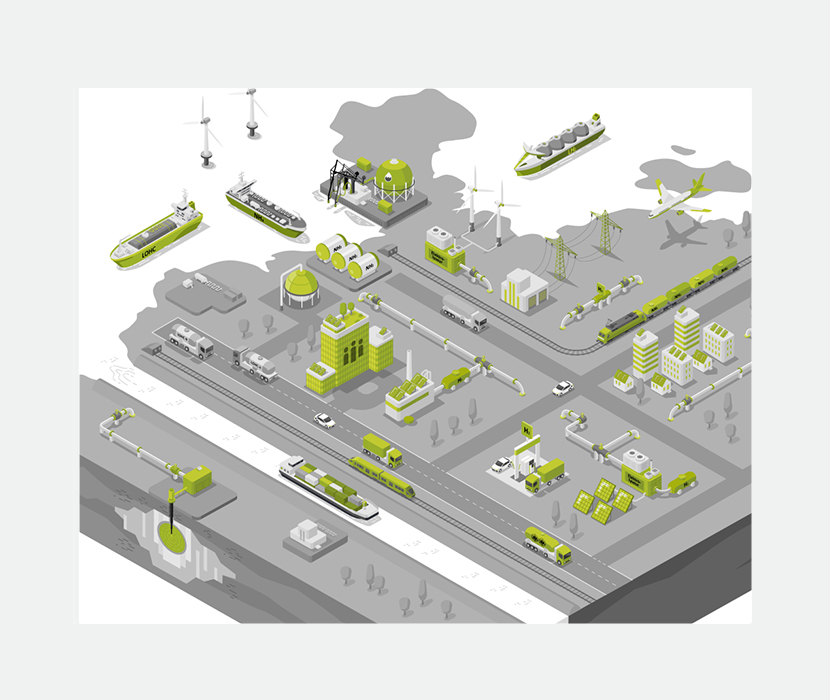 Interaktive Roadmap zur Wasserstoff-</br>infrastruktur