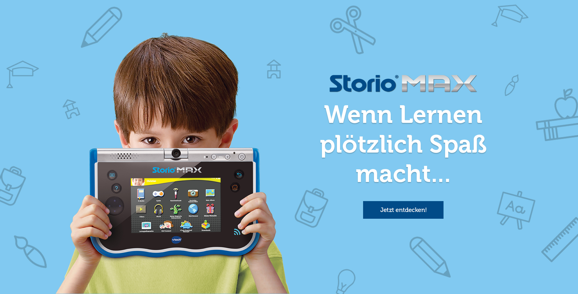 Junge mit VTech Storio